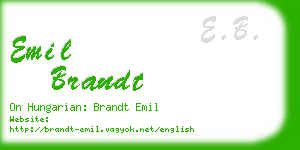 emil brandt business card